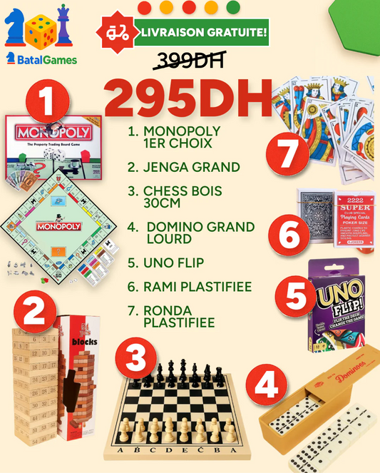PACK 7 JEUX MONOPOLY - LIVRAISON GRATUITE